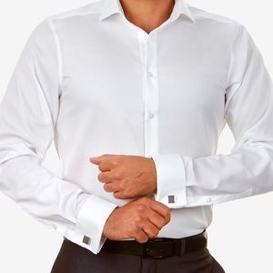 NWT Calvin Klein Steel slim fit dress shirt
